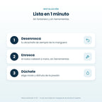 Instalación en 3 pasos sin herramientas